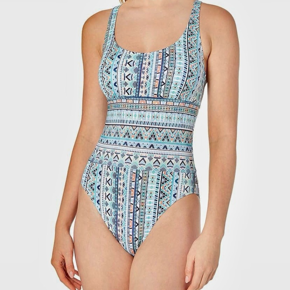 Next By Athena Women's Minimalist Cross Back One Piece Swimsuit, Medium
